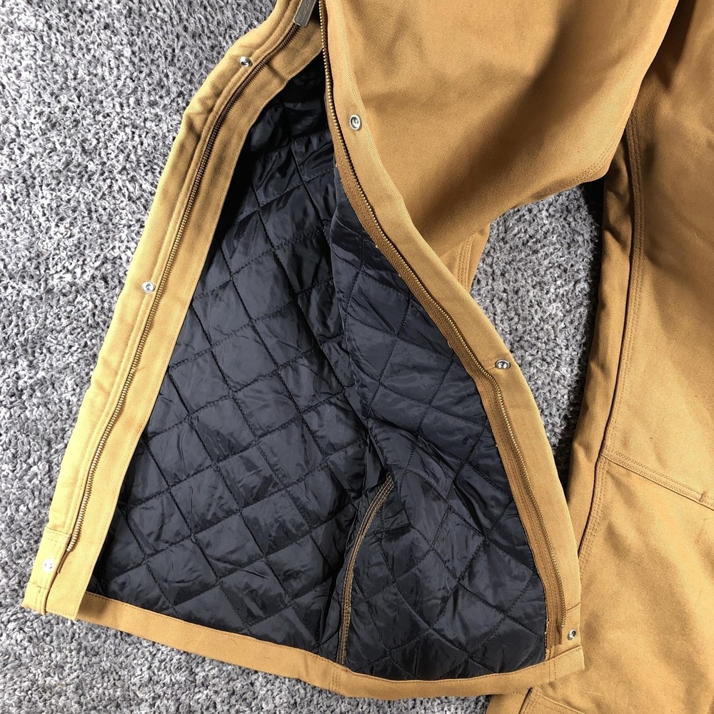 Carhartt‎ Overalls Mens 3XL Tall Brown Canvas Insulated Bib Workwear OR4393-M - Picture 7 of 15